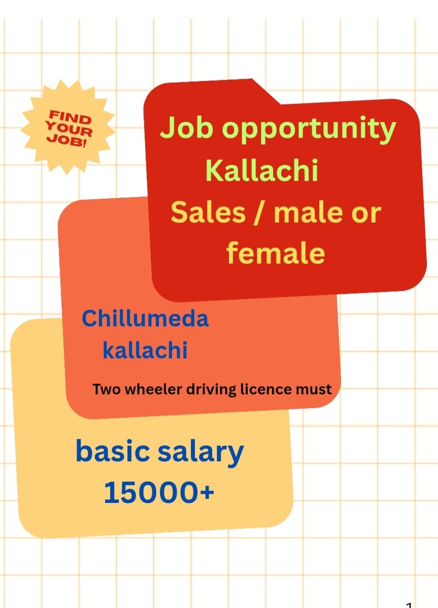 Job Opportunity – Sales Executive (Male/Female)