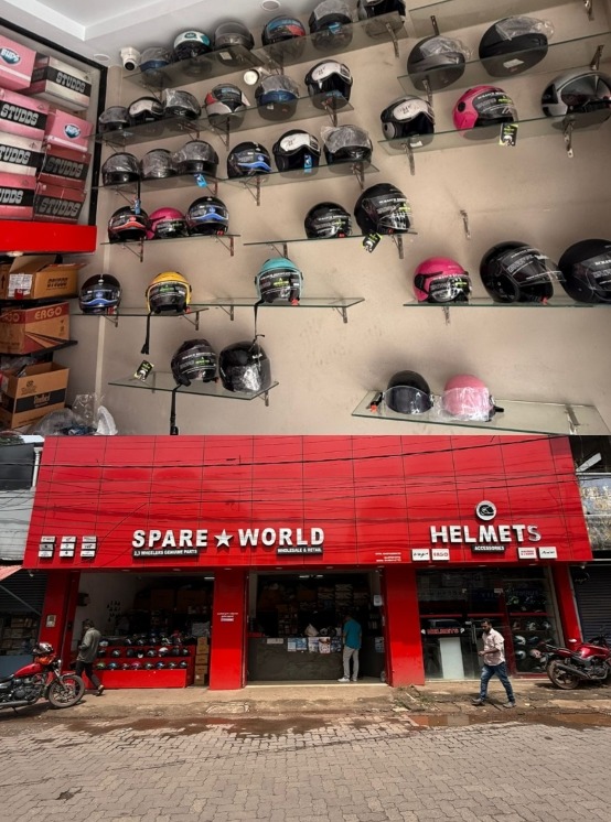 Best Helmet shop ,Two Wheeler Spare Parts,Bike Accessories and service Thalassery : Spare World