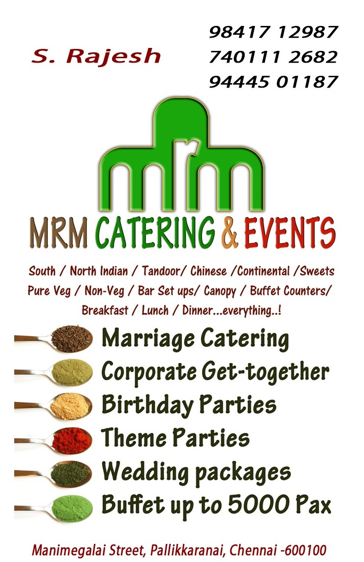 Catering Service Medavakkam Pallikaranai in Chennai  : MRM Catering And Events
