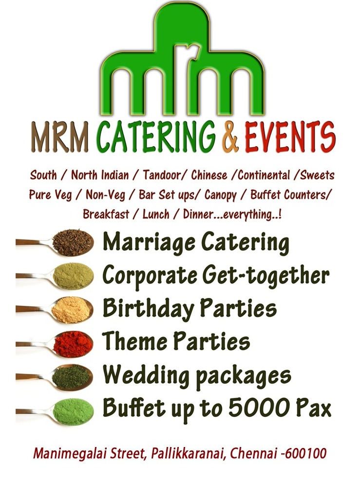 Catering service in Chennai near medavakkam , MRM catering and events 