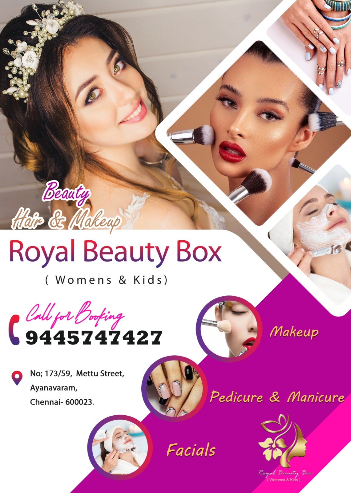 Beauty Parlour Ayanavaram in Chennai mettu street: Royal Beauty Box 