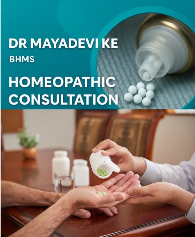 Homeo doctor kakkattil, arur, homeopathy doctor Mayadevi KE arur , homoeopathic online consultation 