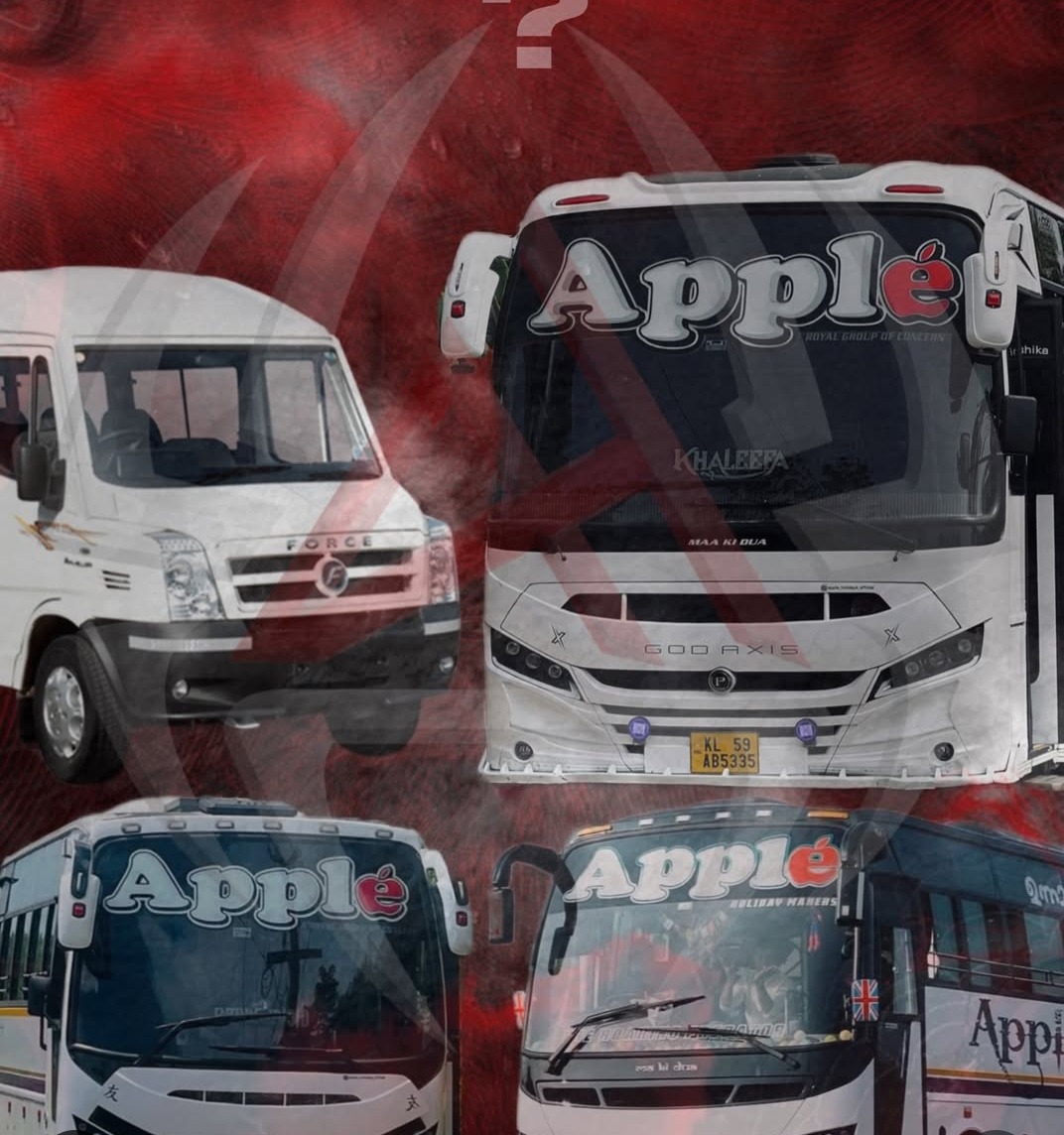 Tourist bus taliparamba, tourist bus service taliparamba kannur, Apple Holidays 