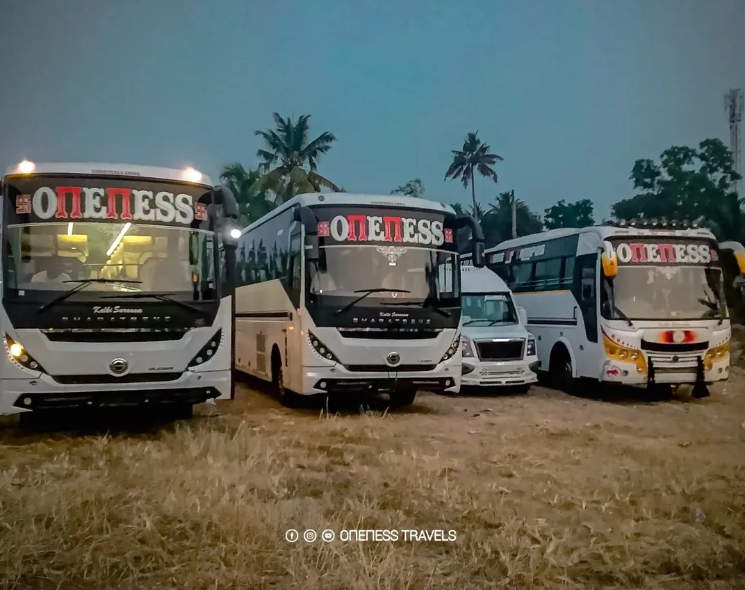 Kerala to Bangalore Bus booking,Kerala to Chennai Bus Booking,Oneness  Travels Cherthala