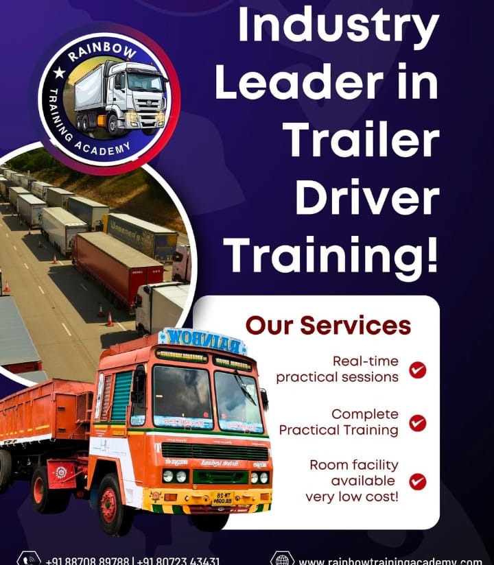 Trailer Driver Training Centre Theni,Trailer Driver Coaching Academy Bodinayakanur Theni,Rainbow Training Academy 