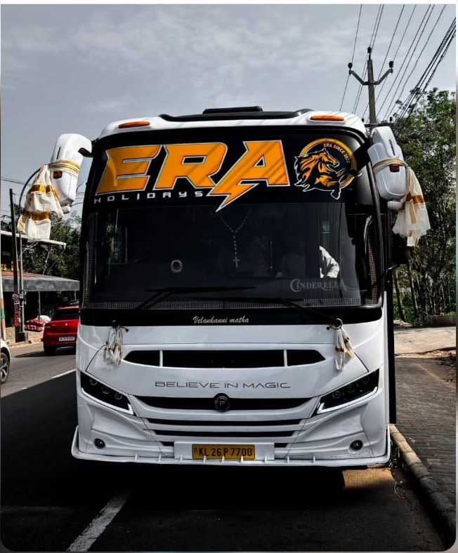 Tourist Bus Adoor,Traveller Adoor,Tourist Bus Service Adoor Pathanamthitta,ERA Holidays  