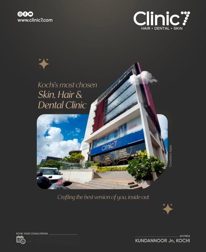 Skin Care Clinic Maradu Kochi,Dental Care Clinic Maradu Kochi, Hair Care Clinic Maradu Kochi,Clinic 7 