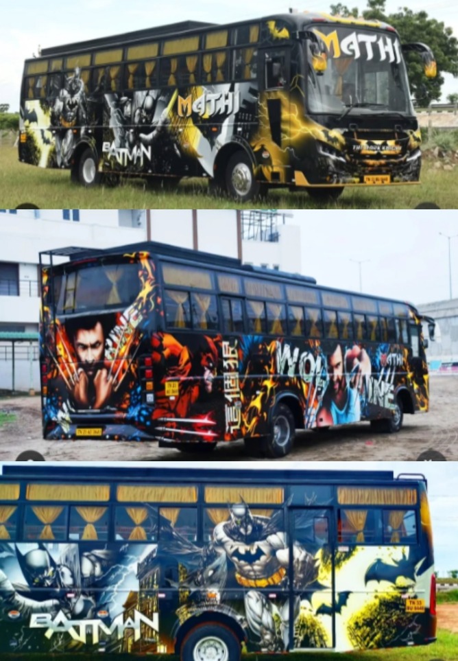  Airbrush artist in kerala,Bus graphic designer in kerala,Riyas Rawuthar Artist 