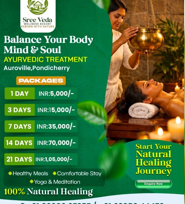 Wellness Resort  Bommayapalayam,Ayurvedic Treatment  Bommayapalayam ,Marma Therapy  Bommayapalayam,Sree Veda Wellness Resort Bommayapalayam Tamil Nadu