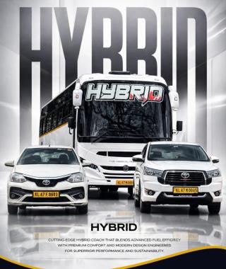 Tourist bus service Kodungallur , Taxi service Kodungallur, Tourist bus Taxi and traveller booking service Kodungallur,  Hybrid Holidays 