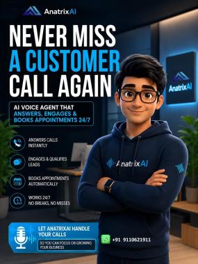Best AI voice agent in India, AI voice agent provider in Bangalore, Anatrix AI Bangalore India