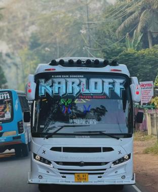 Tourist bus service Thamarakkulam Alappuzha, Tourist bus booking service Alappuzha, Travel company Alappuzha, ​Karloff Travel Bright 