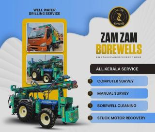 Borewell services Alanallur Palakkad​, Borewell drilling in Kerala, Computer borewell survey in Kerala, Borewell cleaning services Palakkad, Zam Zam Borewells 