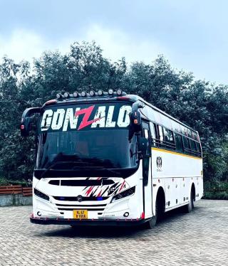 Tourist bus service vannapuram thodupuzha, traveller service vannapuram thodupuzha, tourist bus traveller booking vannapuram thodupuzha, Gonzalo Travel bus tour agency thodupuzha 