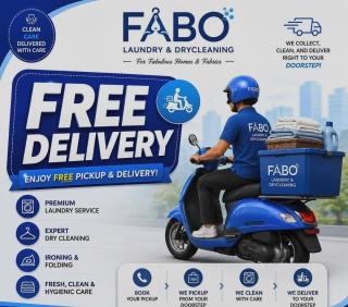 Laundry services in Kallachi, Dry cleaning services in Kallachi, Home pickup and delivery laundry service in Kallachi, Fabo Laundry & Drycleaning 