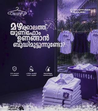 ​Laundry services in Manjeri, Doorstep laundry Manjeri Malappuram, Dry cleaning service in Manjeri Malappuram, Cleanify  