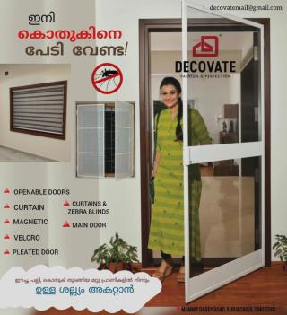 ​Mosquito net Windows in Kuriyachira Thrissur, ​Mosquito net Doors in Kuriyachira Thrissur, Decovate Mosquito Screens 