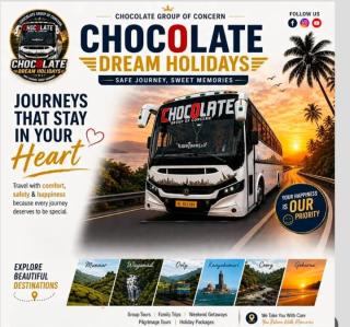 Tourist bus service in parassala trivandrum,Travel transporatation service in parassala,Tour operator in parassala,Chocolate Dream Holidays 