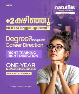 Beatuy salon in changanassery kottayam,School of cosmetology in changanassery kottayam,Naturals Training Academy 