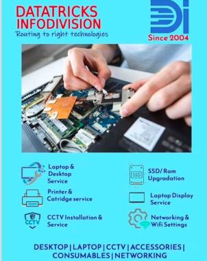 Computer store in perambra,Laptop Desktop CCTV  Accessories in perambra,Laptop CCTV service in perambra,Datatricks Infodivision 