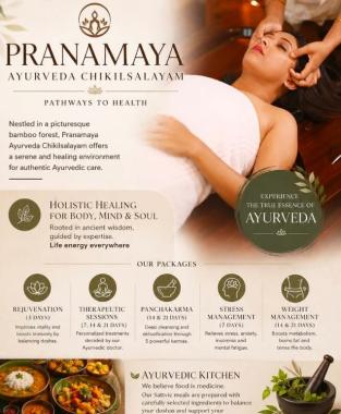 Ayurveda hospital in kumily thekkady,Yoga Wellness centre in kumily thekkady, Pranamaya Ayurveda Chikilsalayam 