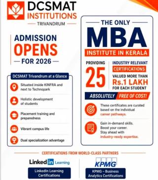 Educational institution in trivandrum vagamon,MBA B Arch college in vagamon trivandrum,NBA and NAAC accredited courses in trivandrum vagamon,DCSMAT Institutions 