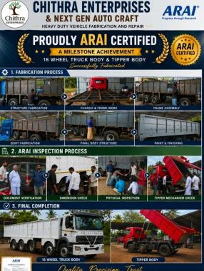 Truck and Tipper body building in pangode kallara trivandrum,Truck and Tipper body fabrication in pangode kallara trivandrum,Chithra Enterprises & Next Gen Auto Craft 