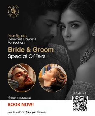 Unisex beauty salon in trikaripur payyanur,Beauty parlour in trikaripur payyanur,Makeup artist in trikaripur payyanur,Slash Unisex Beauty Lounge 