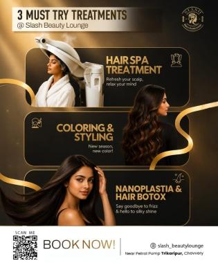 Unisex beauty salon in trikaripur payyanur,Beauty parlour in trikaripur payyanur,Makeup artist in trikaripur payyanur,Slash Unisex Beauty Lounge 
