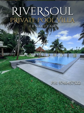 Home stay Paravur Eranakulam,Private pool villas Paravur  Eranakulam,River soul villa Paravur Eranakulam