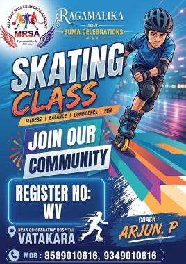 Skating class in vadakara,Skating Training Center in vadakara, RAGAMALIKA 