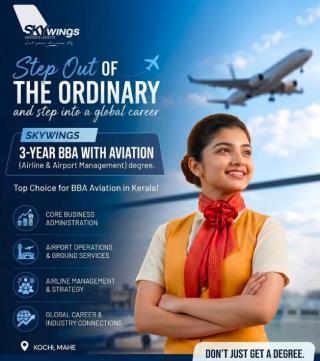 Aviation College in kochi,Aviation Academy in kochi, BBA Aviation course in kochi,Skywings Aviation College 