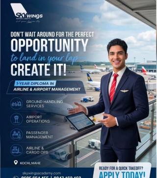Aviation College in kochi,Aviation Academy in kochi, BBA Aviation course in kochi,Skywings Aviation College 