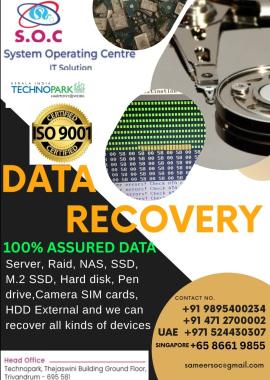 Data recovery service in Kerala,System operating center(SOC) in Kerala 