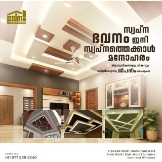  Gypsum Plastering service in kozhikode, Gypsum Plastering service in malappuram, Gypsum Plastering service in palakkad,Bhavanam Interior Works Kozhikode Malappuram Palakkad