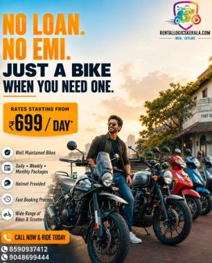 Bike rental in kochi ,Scooter rental in kochi,Royal Enfield rental in kochi,Rentallogics Kerala 