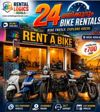 Bike rental in kochi ,Scooter rental in kochi,Royal Enfield rental in kochi,Rentallogics Kerala 