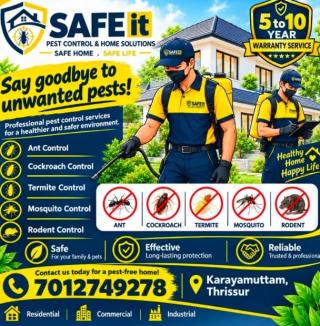 Pest control service in thrissur, Pest control service in ernakulam, Pest control service in palakkad, Pest control service in malappuram,Safe it Pest Control & Home Solutions 