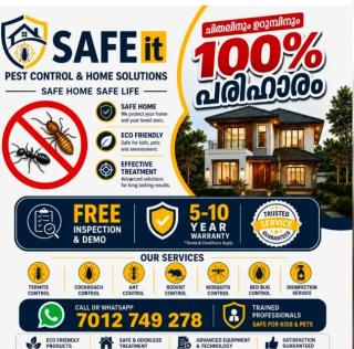 Pest control service in thrissur, Pest control service in ernakulam, Pest control service in palakkad, Pest control service in malappuram,Safe it Pest Control & Home Solutions 