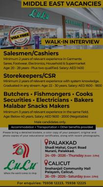 Job vacancy in Middle East, Job opportunity in Middle East 