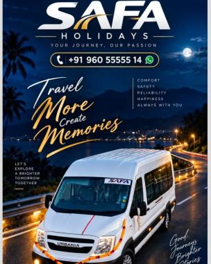 Urbania service in attingal,Tourist bus service in attingal,Tour operator in attingal,Safa Holidays 