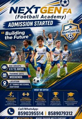  Football Academy in erattayar,Sports club in erattayar,Football coaching in erattayar,NextGen Football Academy 