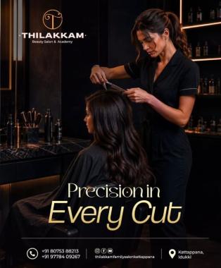 Bridal Makeup Studio in kattappana, Family Salon in kattappana,Unisex salon in kattappana,Thilakkam Bridal Makeup Studio & Family Salon 