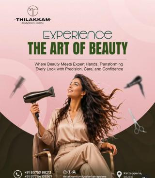 Bridal Makeup Studio in kattappana, Family Salon in kattappana,Unisex salon in kattappana,Thilakkam Bridal Makeup Studio & Family Salon 
