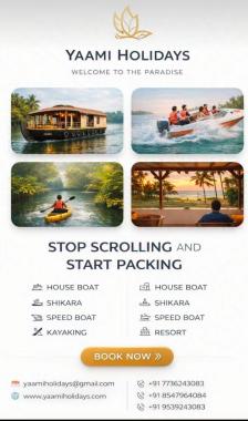  Houseboat service in alleppey, Private houseboats in alleppey,Houseboat booking in alleppy,Village tours Resorts Kayaking Shikara rides in alleppey, Yaami Holidays