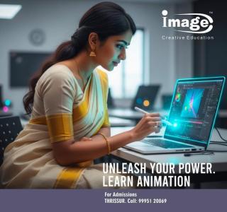 Education institution in thrissur,Gen AI Animation training institute in thrissur,3D animation VFX New media design Game art design in courses in thrissur, Image Creative Education 