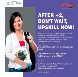 Education institution in thrissur,Gen AI Animation training institute in thrissur,3D animation VFX New media design Game art design in courses in thrissur, Image Creative Education 