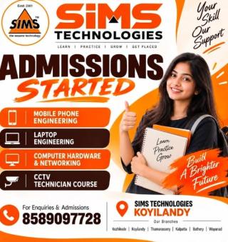 Technical Institute in koyilandy, Technical training in koyilandy,Mobile phone engineering Laptop engineering Computer hardware and networking CCTV technician courses in koyilandy,SIMS Technologies 