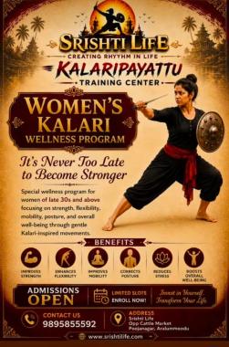 Kalaripayattu training centre in aralummoodu trivandrum,Kalari training in  aralummoodu trivandrum,Srishti Life 