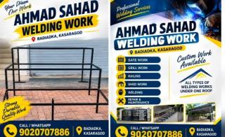 Welding worker in Badiadka Kasaragod,Welding work contractor in Badiadka Kasaragod,Gates work Window grills work  Staircase Balcony Railings Sheds Rood Shutter work  in Badiadka Kasaragod,Ahamad Sahad  Belding Work 